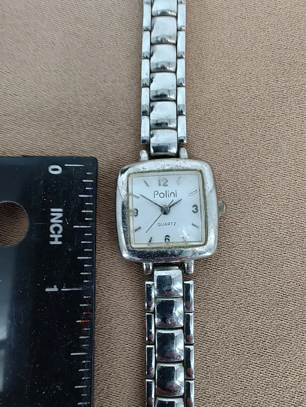 Vintage Polini Women's Silver Square Dial Bracelet Watch